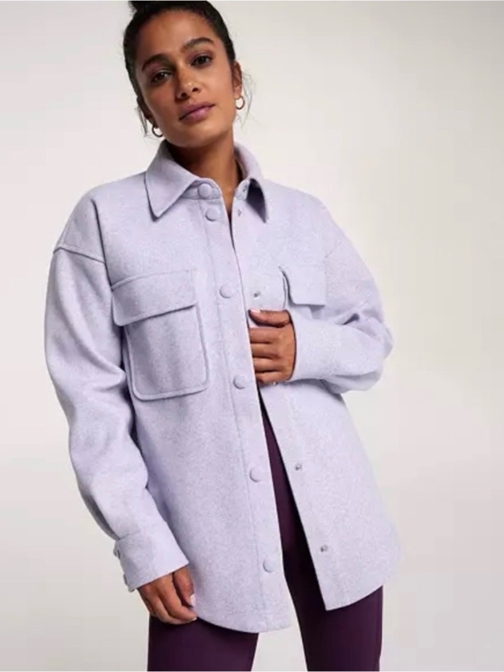 Calia Classic Lavender Utility Shacket Jacket